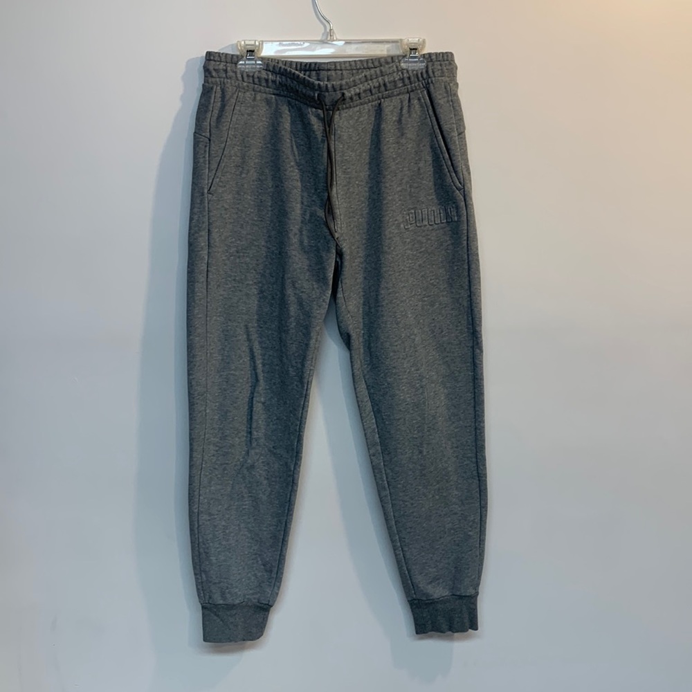 Puma brand sweat pants women’s size L gray color